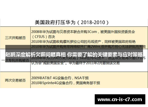 赵鹏深度解析欠薪问题真相 你需要了解的关键要素与应对策略